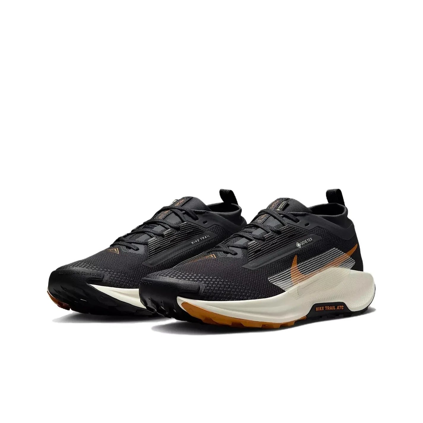 Nike Pegasus Trail 5, chaussure trail Gore-Tex, trail running unisexe, Nike trail imperméable, Pegasus Trail 5 Gore-Tex Off Noir, chaussure trail homme femme, Nike trail 2024, chaussure trail polyester, semelle caoutchouc trail, Nike POIZON FQ0908-007