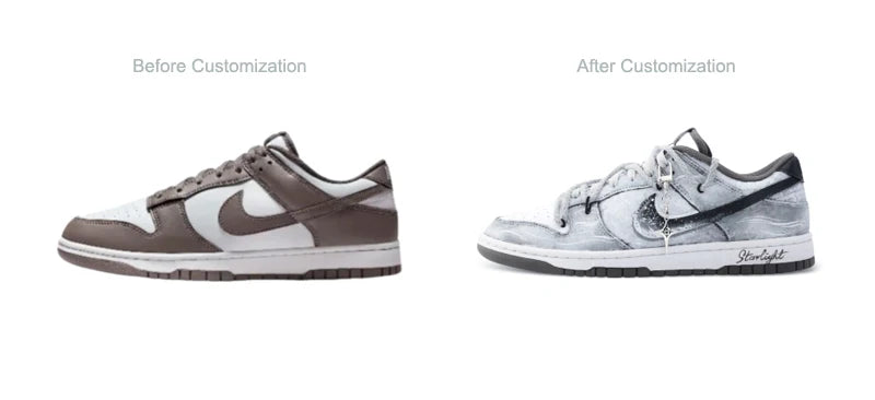 Sneakers Personnalisées Homme Nike Dunk Drippy Lunar Deity – Peintes à la Main
